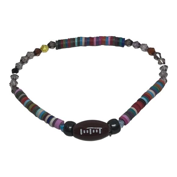 Football Fan Friendship Unique Tiny Heishi Beads Handmade Bracelets Multi Color - Picture 3 of 6
